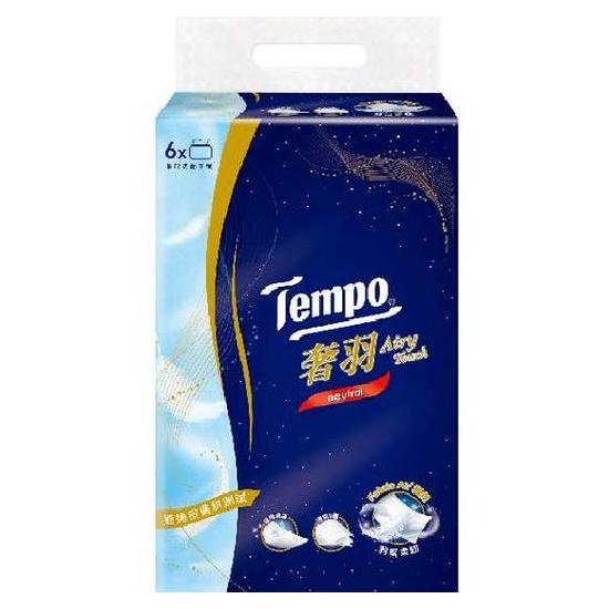 Tempo奢羽三層抽取式衛生紙-無香 80抽*6包