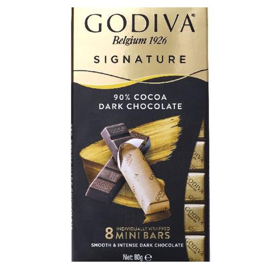 GODIVA醇享系列-90%黑巧克力 80g