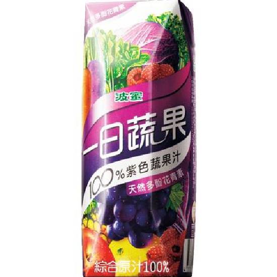 波蜜一日蔬果100%紫色蔬果汁 250ml*6入