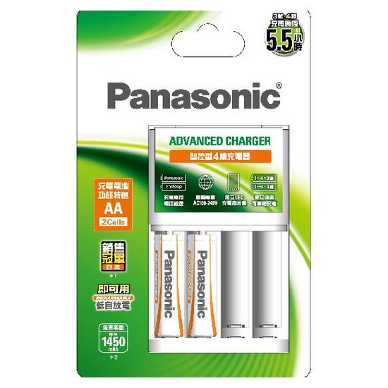 Panasonic電池充電器3號2顆電池套裝 1組