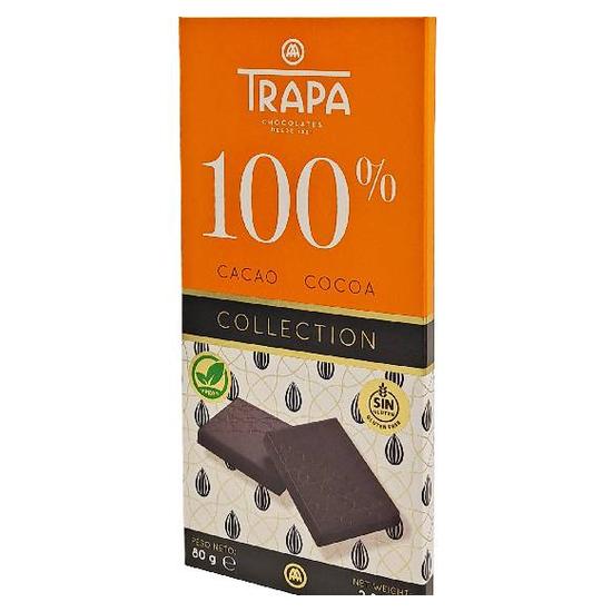 Trapa精選100%黑巧克力片 80g