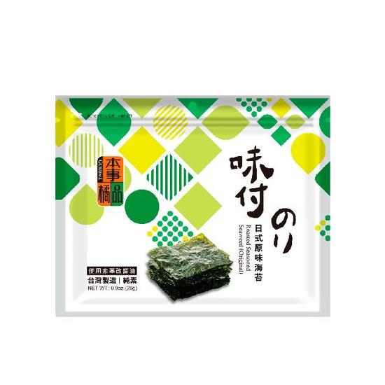 【分批取】本事橘品海苔-日式原味 ２６ｇ