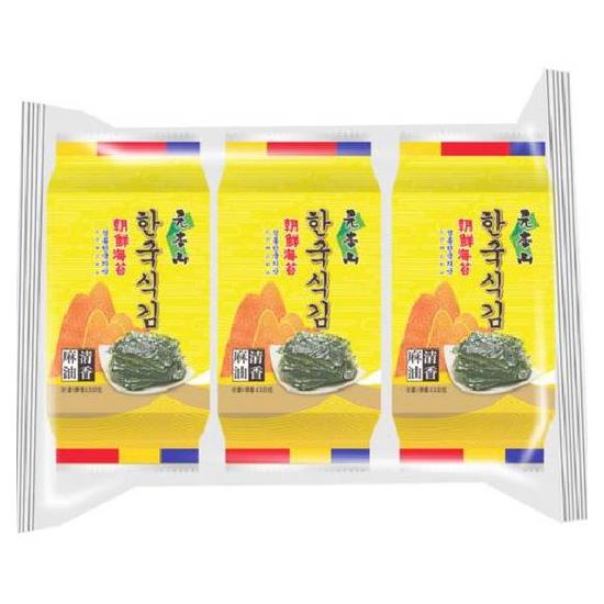 元本山朝鮮海苔-麻油清香 4.5gx3入