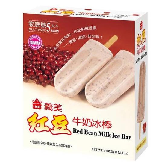 義美牛奶冰棒-紅豆 87.5gx5入