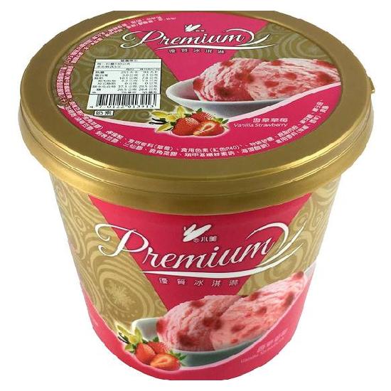 小美Premium優質冰淇淋-香草草莓 650g