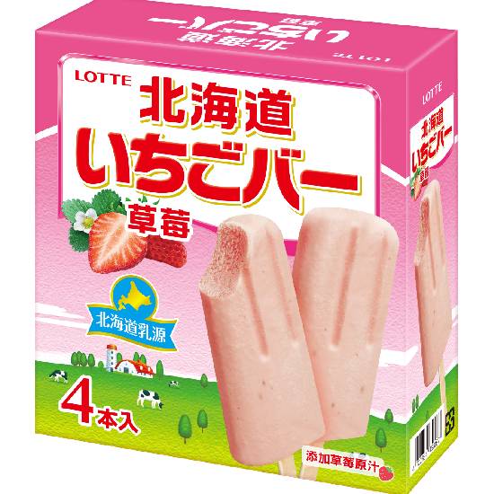 LOTTE北海道草莓雪糕 280g(70g*4入)