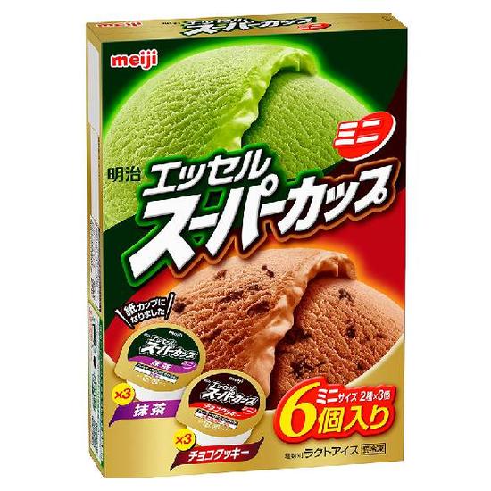 明治MINI超級杯冰淇淋MINI6入組-抹茶&amp;巧克餅乾 341.7g