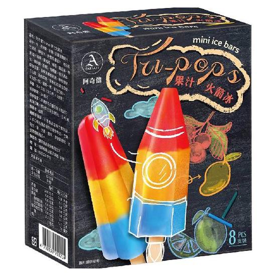 阿奇儂Tri-pops果汁火箭冰 264g(33*8入)