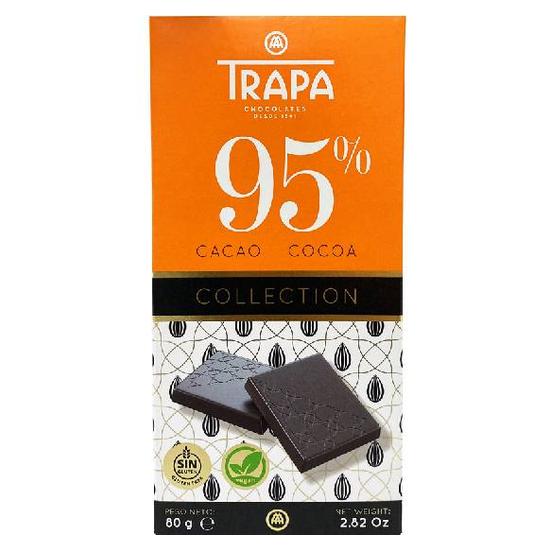 Trapa精選95%黑巧克力片 80g