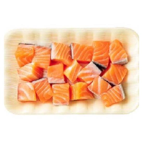 冷藏挪威鮭魚丁  約200g(每100g 70元/重量約±50%/請款金額依實際重量為準)