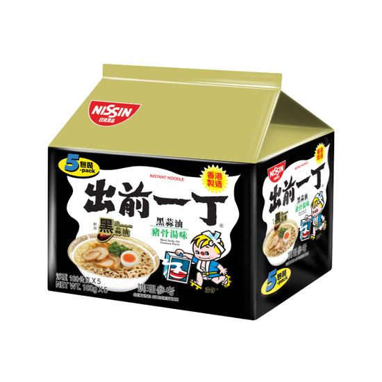 【分批取】日清出前一丁速食麵-黑蒜油豬骨濃湯味 100gx5入