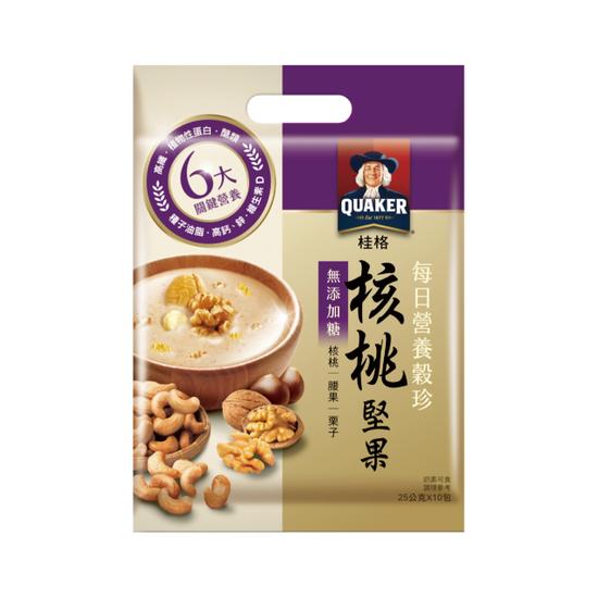【分批取】桂格每日營養穀珍核桃堅果無糖 25g*10入