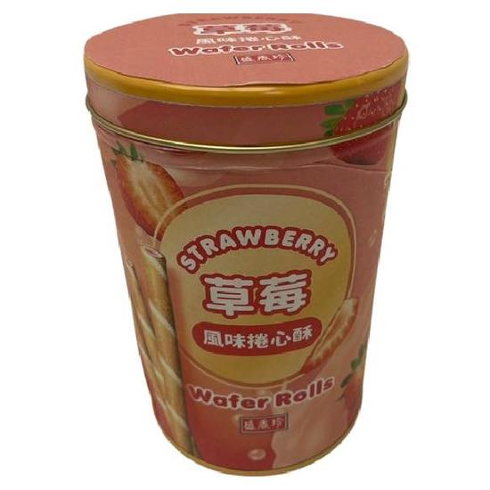 盛香珍捲心酥收納罐-草莓風味 375g