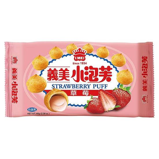 義美小泡芙-草莓 65g
