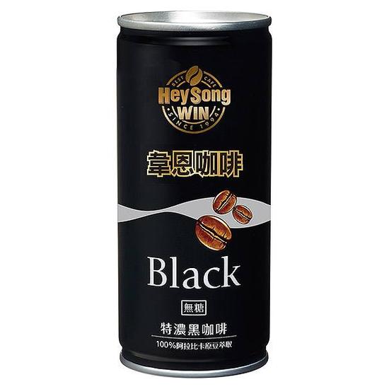 韋恩咖啡特濃黑咖啡 210ml