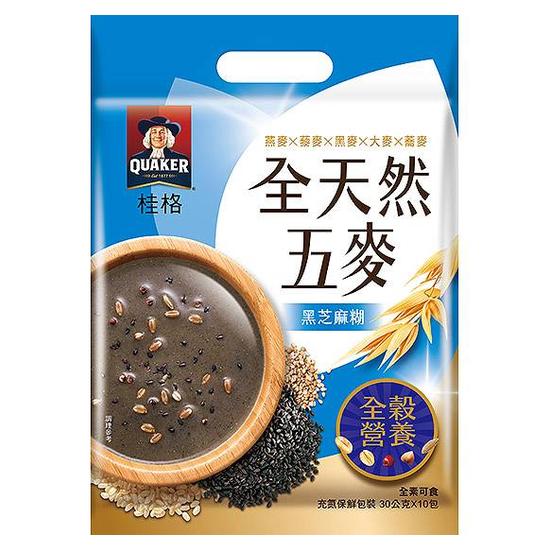 桂格全天然五麥-黑芝麻糊 30g*10入