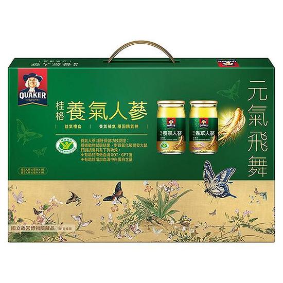 桂格養氣人蔘益氣禮盒 養生60毫升*8瓶+蟲草60毫升*4瓶