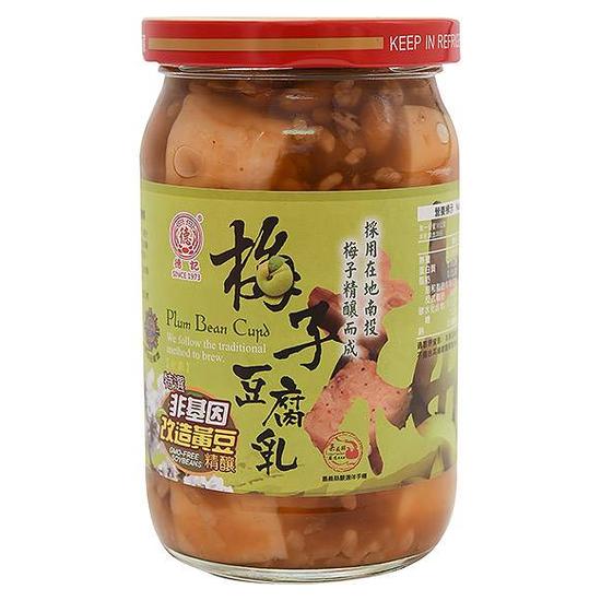 德記梅子豆腐乳(玻璃瓶) 內容量380g固形量340g