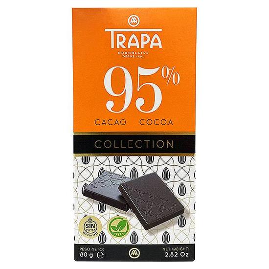 Trapa精選95%黑巧克力片 80g