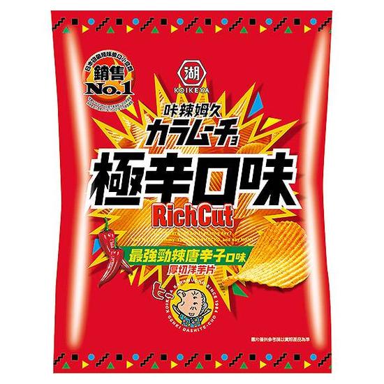 湖池屋口卡辣姆久厚切洋芋片-極辛口味 88g