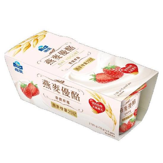 福樂燕麥草莓優酪 135g*2入