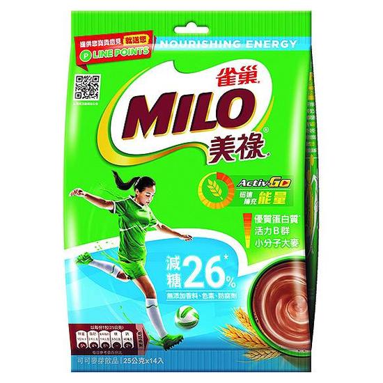 雀巢美祿巧克力麥芽飲品減糖配方 25g*14入