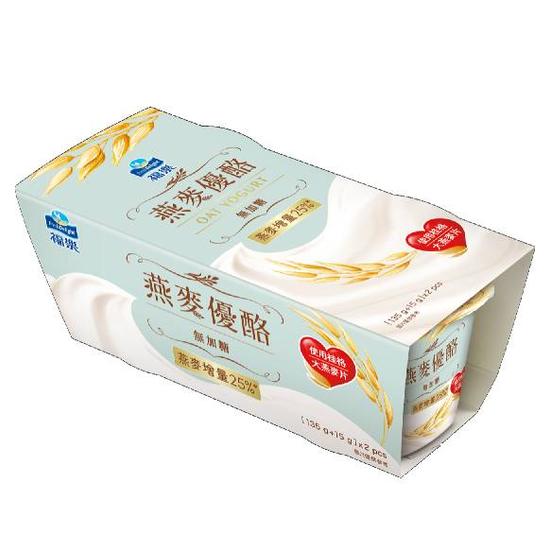 福樂燕麥無加糖優酪 135g*2入
