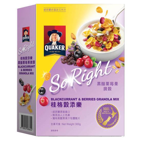 桂格穀添樂黑醋栗莓果脆穀 300g