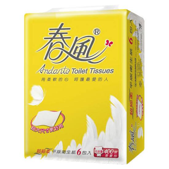 春風平版衛生紙 400張*6包