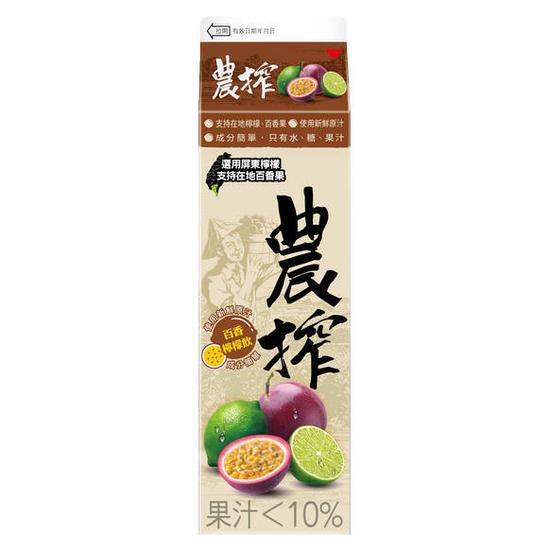 農搾百香檸檬飲 900ml