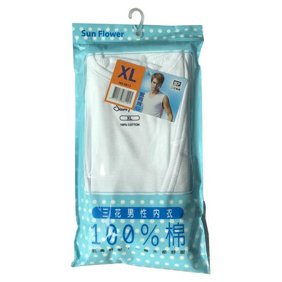 三花男性寬肩背心100%精梳棉NO.8812 XL 1入