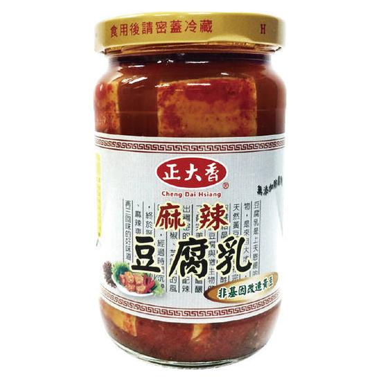 正大香麻辣豆腐乳(玻璃瓶) 內容量340g固形量240g