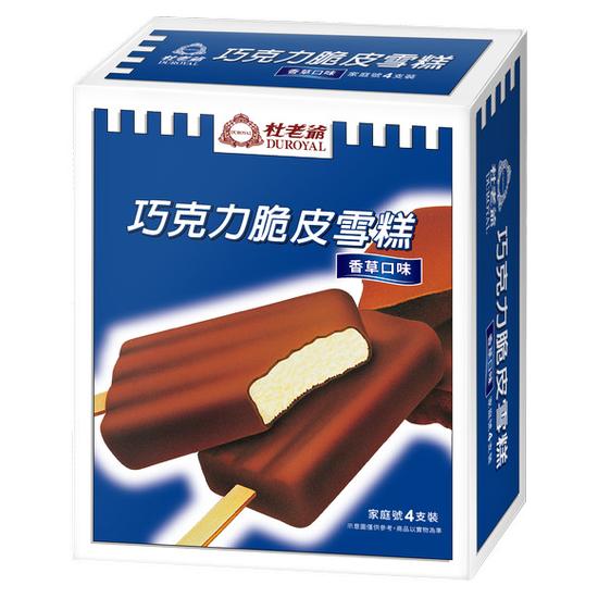 杜老爺巧克力脆皮雪糕香草口味 82g*4入