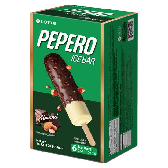 LOTTE PEPERO杏仁巧克力脆皮雪糕 360g