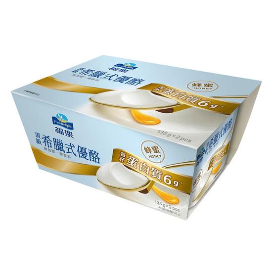 福樂頂級蜂蜜希臘式優酪 135g*2入