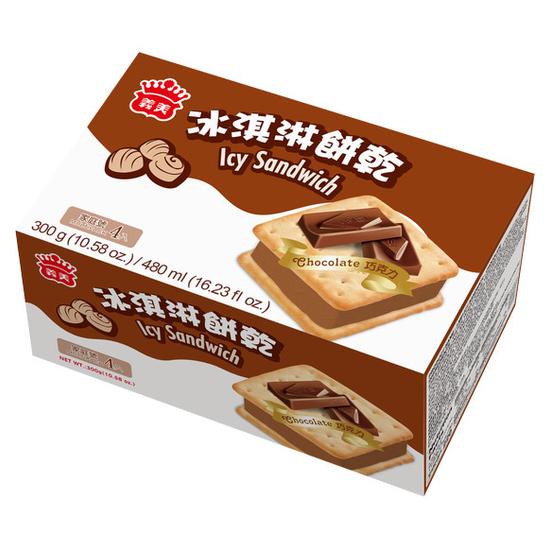 義美冰淇淋餅乾-巧克力 75gx4入