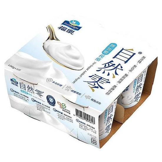 福樂自然零無加糖優酪 100g*4入