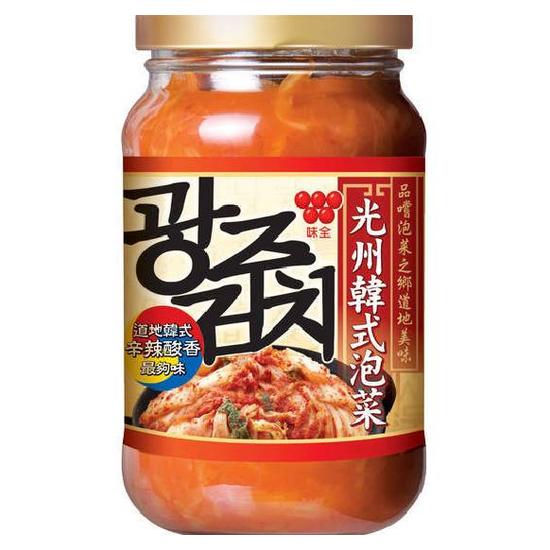 味全光州韓式泡菜(玻璃瓶) 內容量350g固形量230g