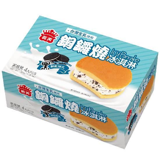 義美銅鑼燒冰淇淋-黑餅乾鮮乳 320g(80g*4入)