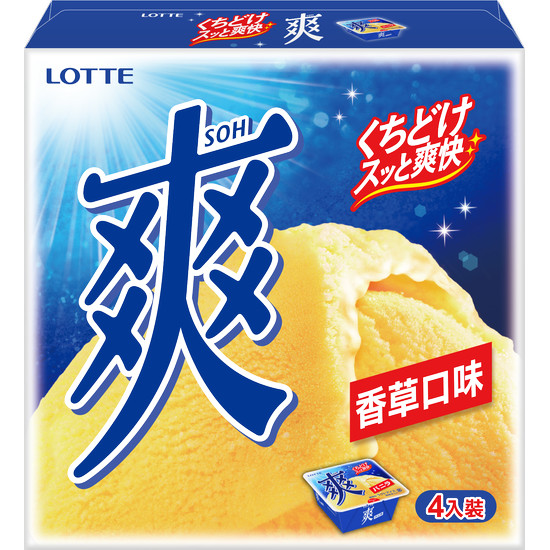 LOTTE爽冰淇淋香草口味家庭號 634.8g(4入)