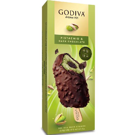 GODIVA開心果黑巧克力流心雪糕 70g