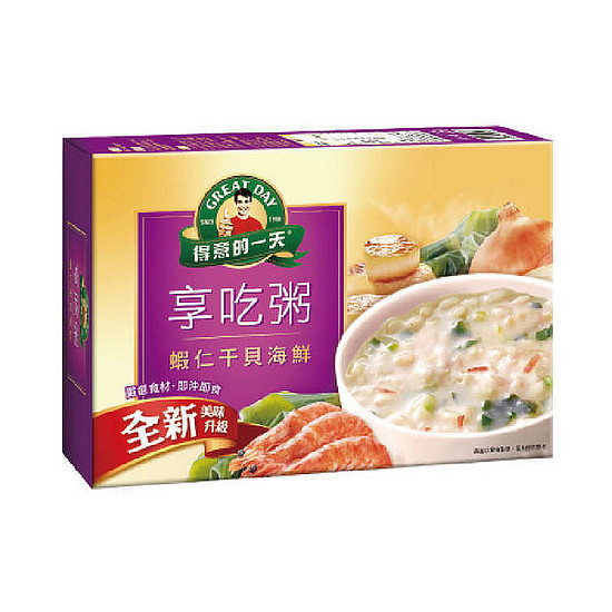 得意的一天享吃粥-蝦仁干貝海鮮 40gx4入