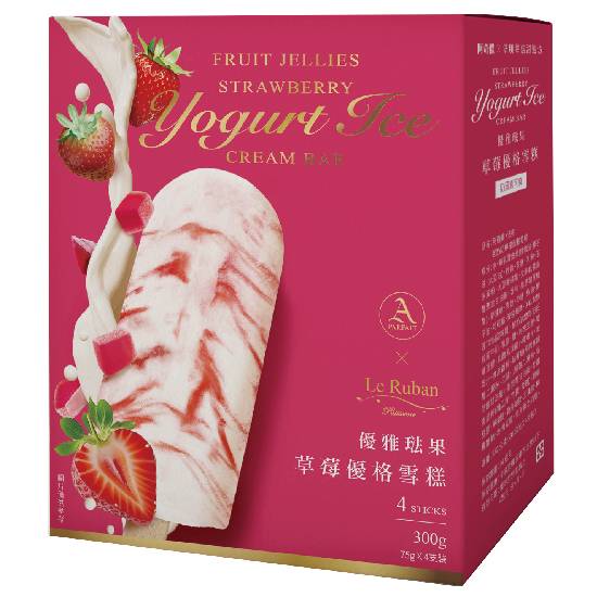 阿奇儂x法朋優雅琺果草莓優格雪糕 300g(75g*4入)