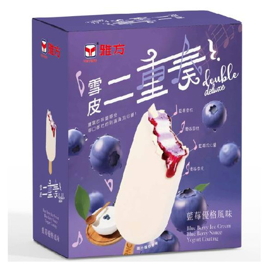 雅方雪皮二重奏藍莓優格風味雪糕 68g*4入