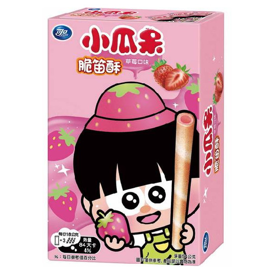 可口小瓜呆脆笛酥-草莓口味 54g