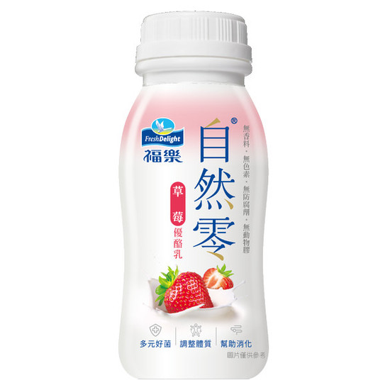 福樂自然零草莓優酪乳 210ml