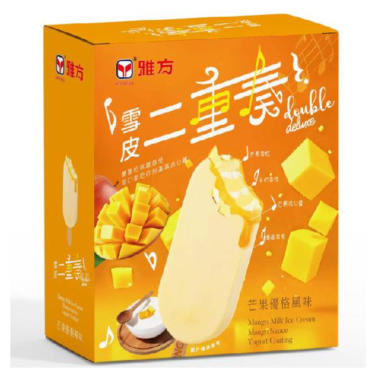 雅方雪皮二重奏芒果優格風味雪糕 68g*4入