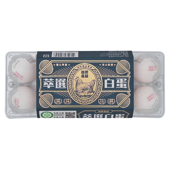 台農萃選白蛋(白) 600g+-30g(10入)