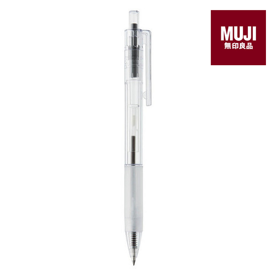無印良品透明管原子筆/黑0.7mm 1支