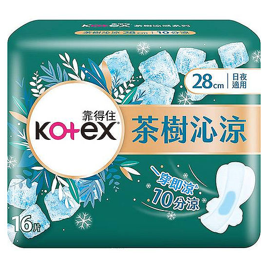 靠得住茶樹沁涼衛生棉 日夜28cm16片